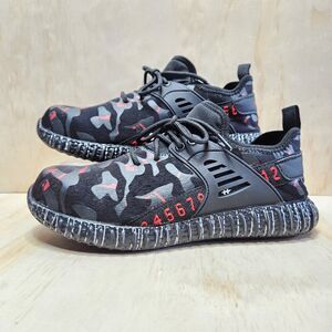 Mens Work Safety Trainers Steel Toe Cap Boots Industrial Casual black/red Hiking